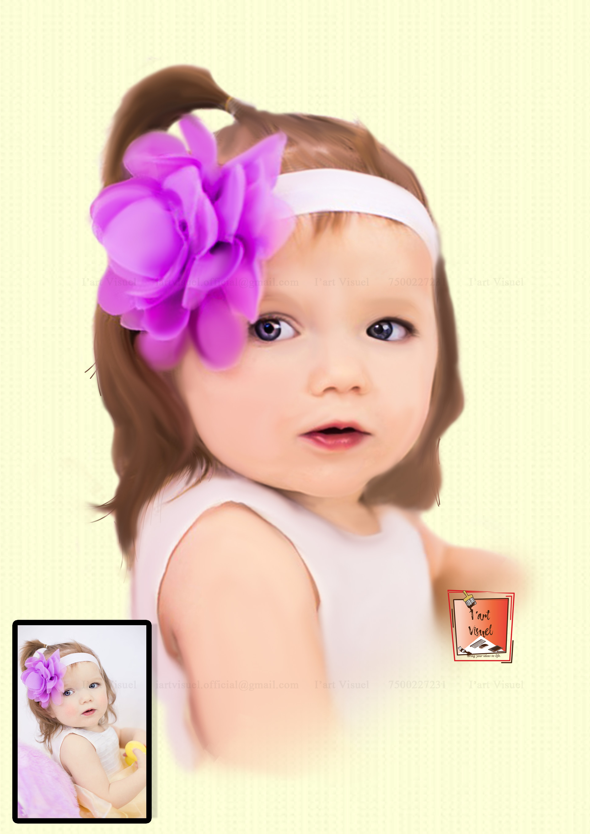 Artstation Digital Painting Baby Girl Shree Bhattacharya