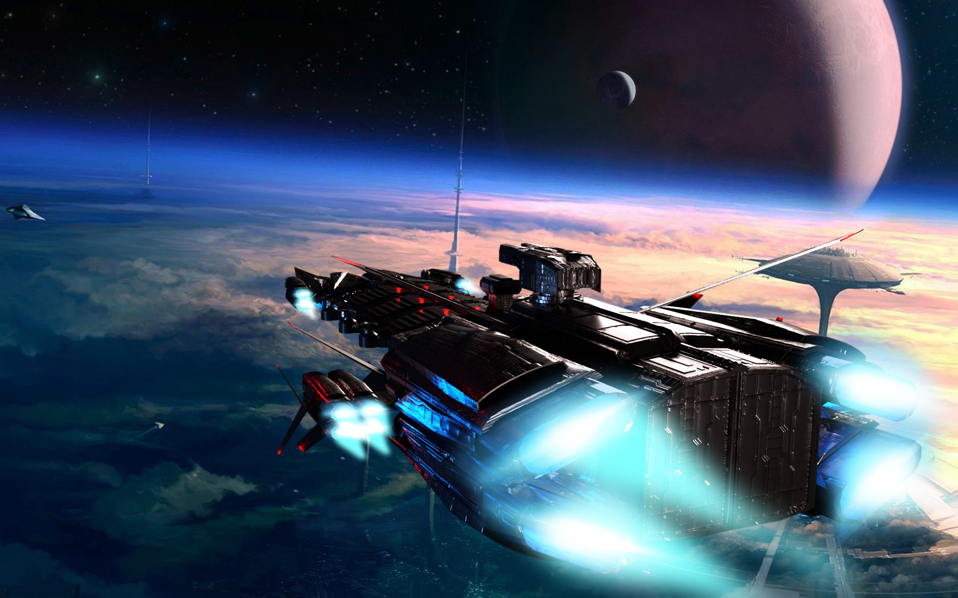Artstation Spaceship Matte Painting N 1 Alexandre Vignancour