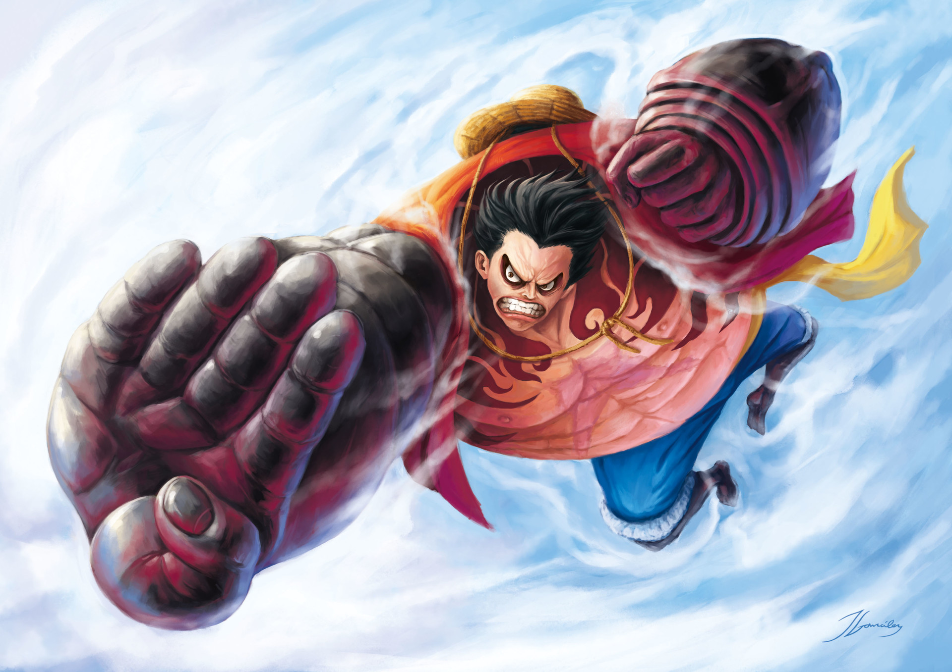 Artstation Luffy Gear 4 Javier Gonzalez