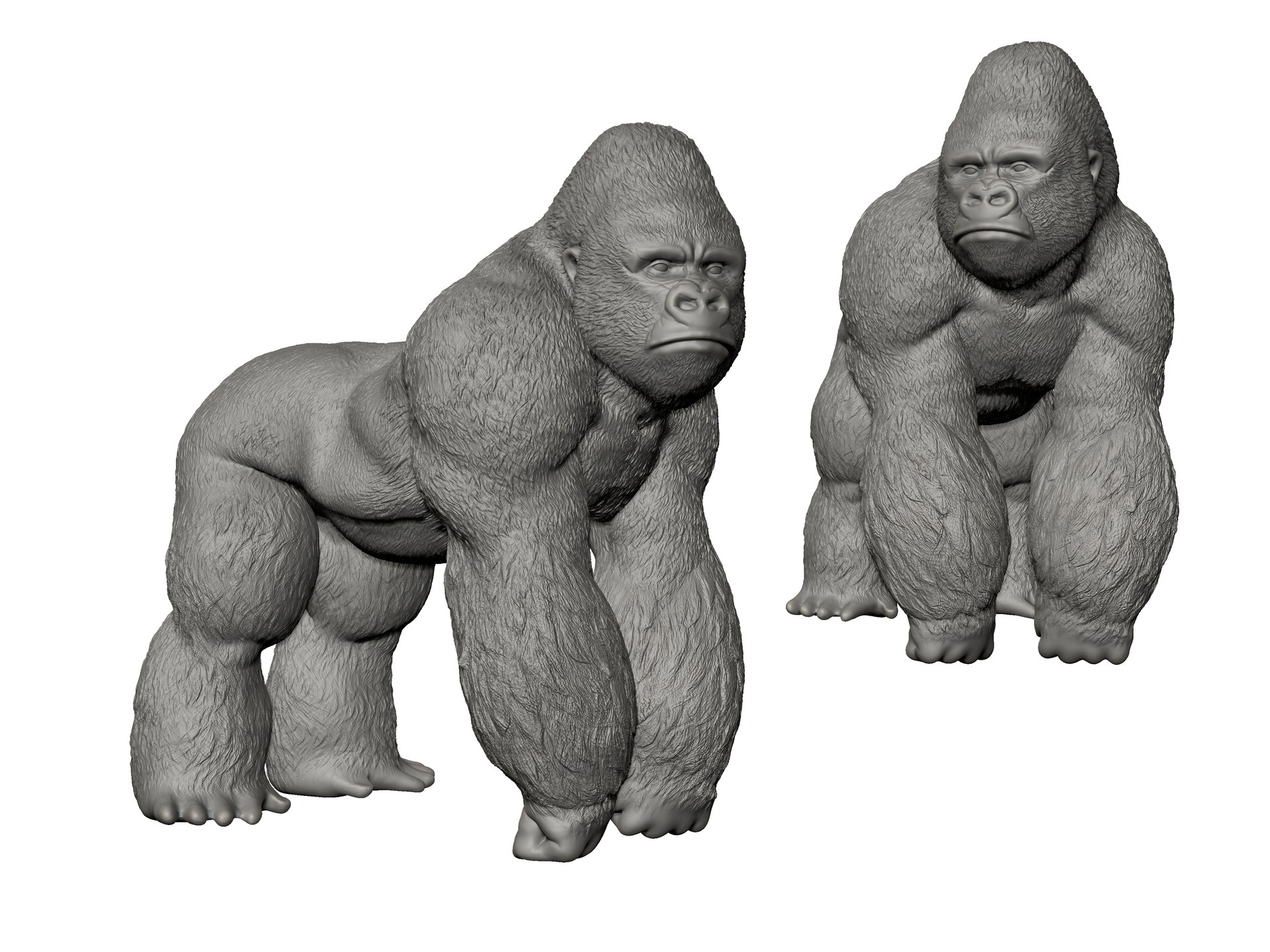 Artstation Gorilla For 3d Printing Round Table 3d Studio