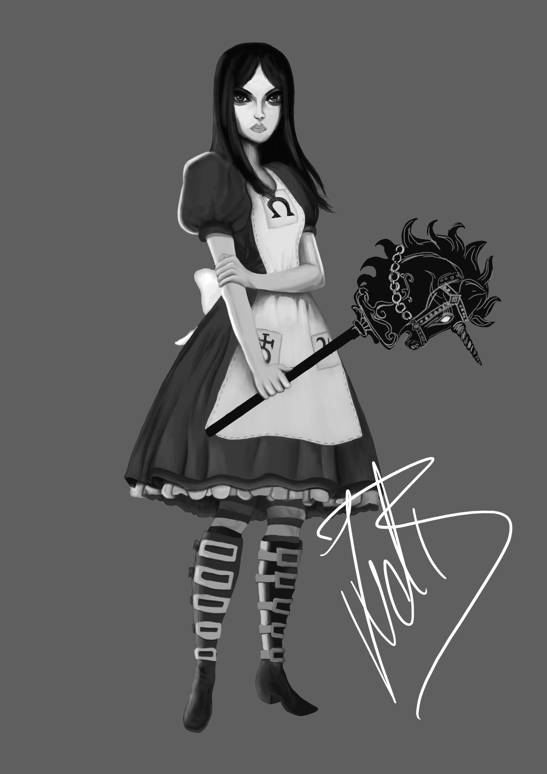 Artstation Digital Drawing Of Alice Madness Returns