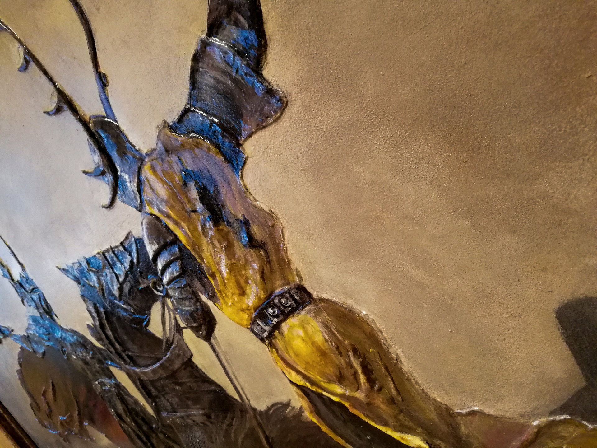 Artstation Battle Of The Trident Large Acrylic Relief Painting