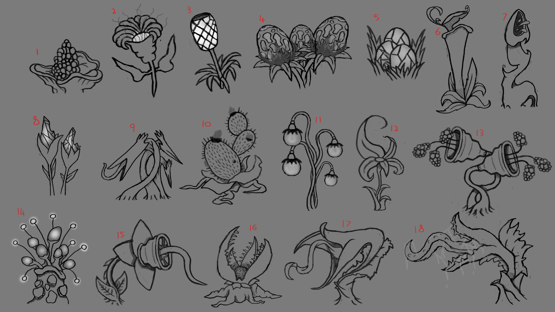 Artstation Alien Plant Concepts Rowan Brown