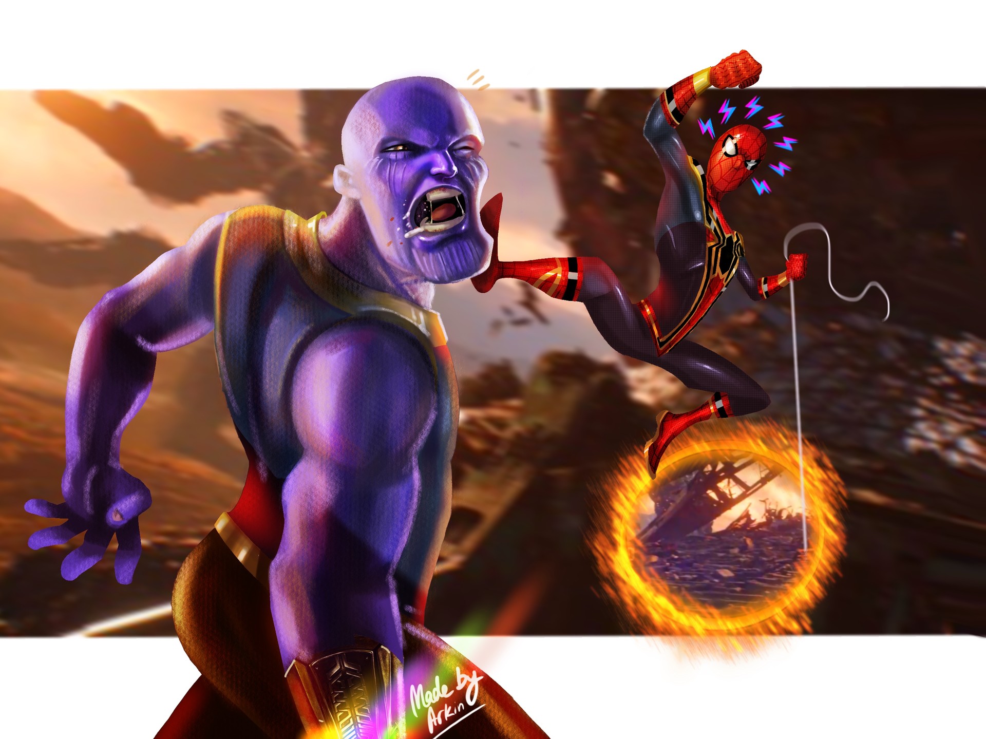 Arkin Tyagi - Thanos vs spiderman