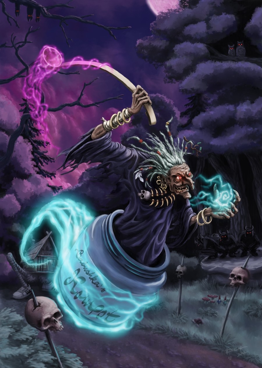 Baba Yaga going out on the hunt.