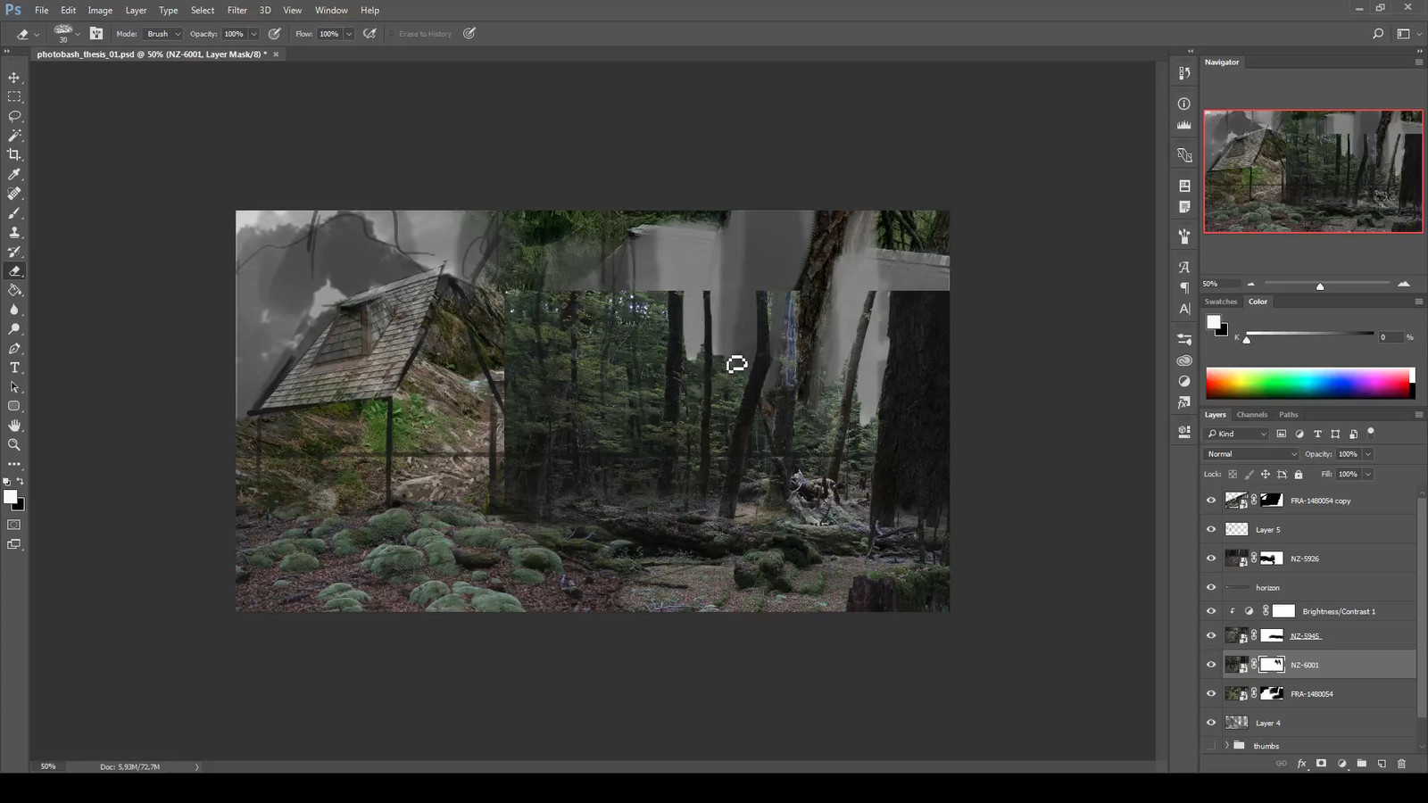 05 - Building up the base by piecing up multiple images, picking up some desirable features