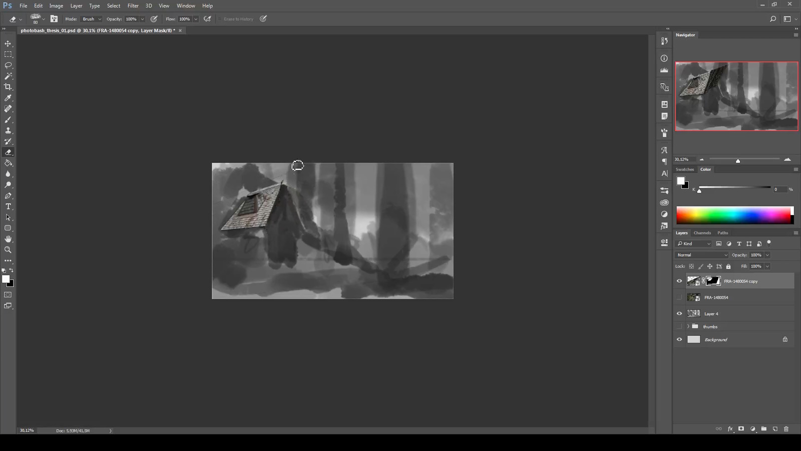 04 - Ended up only taking the roof from the first image, although that lighting scheme still stood in my mind
