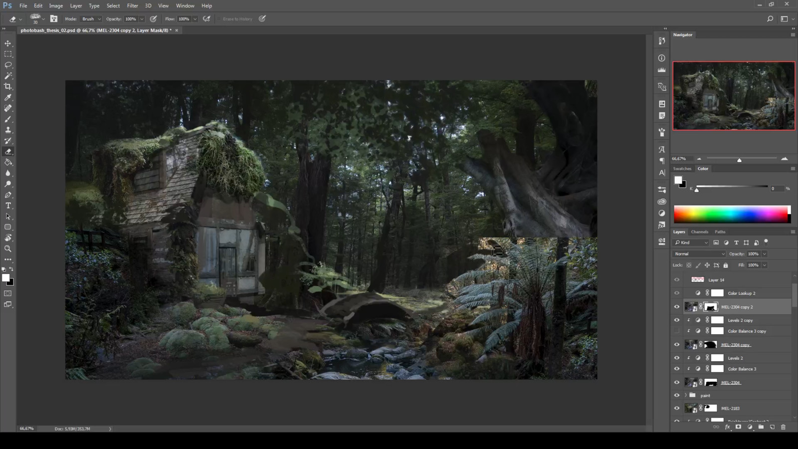 13 - Adding more details and mixing up some photos of varying biomes to make things more interesting and fantasy-esque