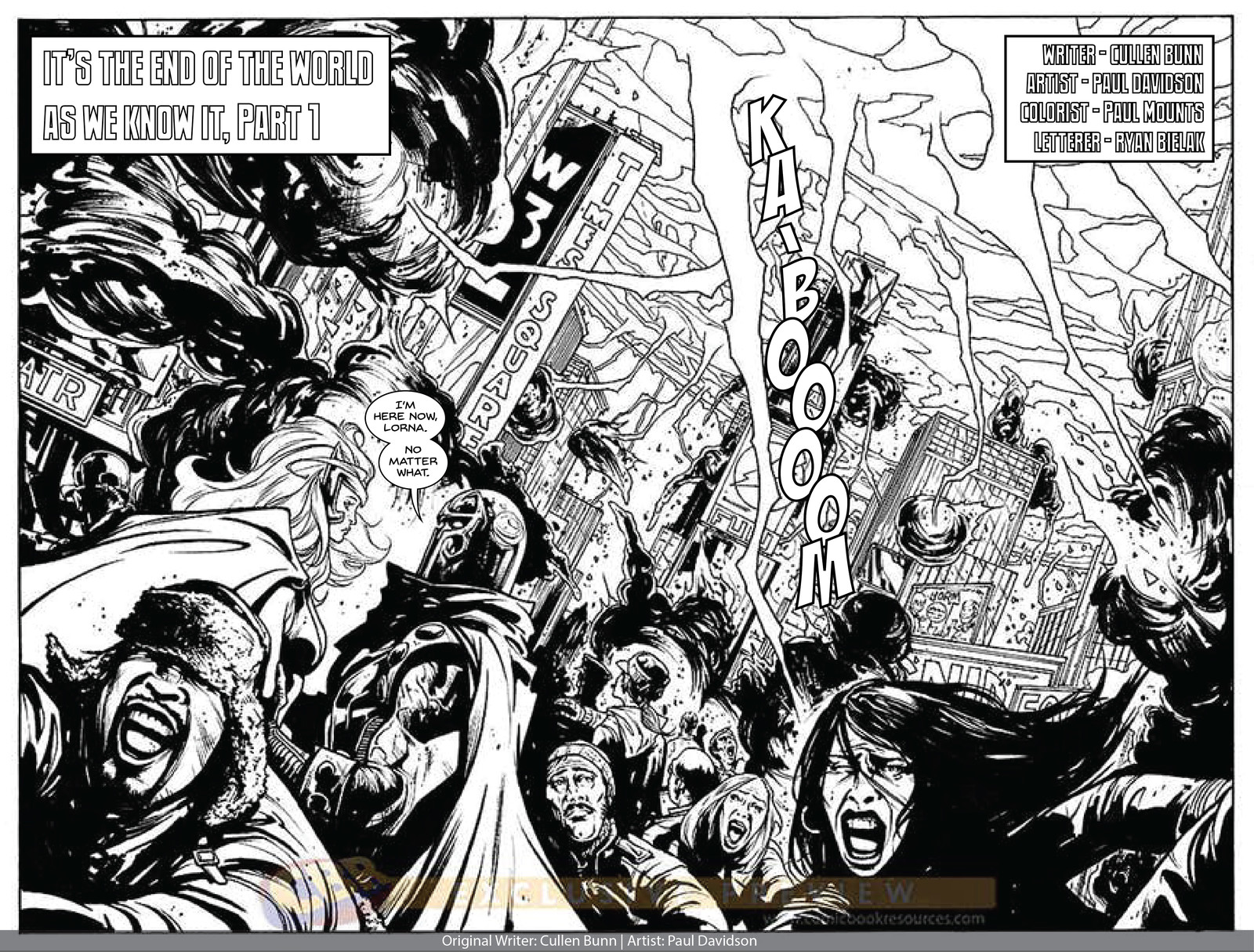 Original Writer: Cullen Bunn
Original Artist: Paul Davidson