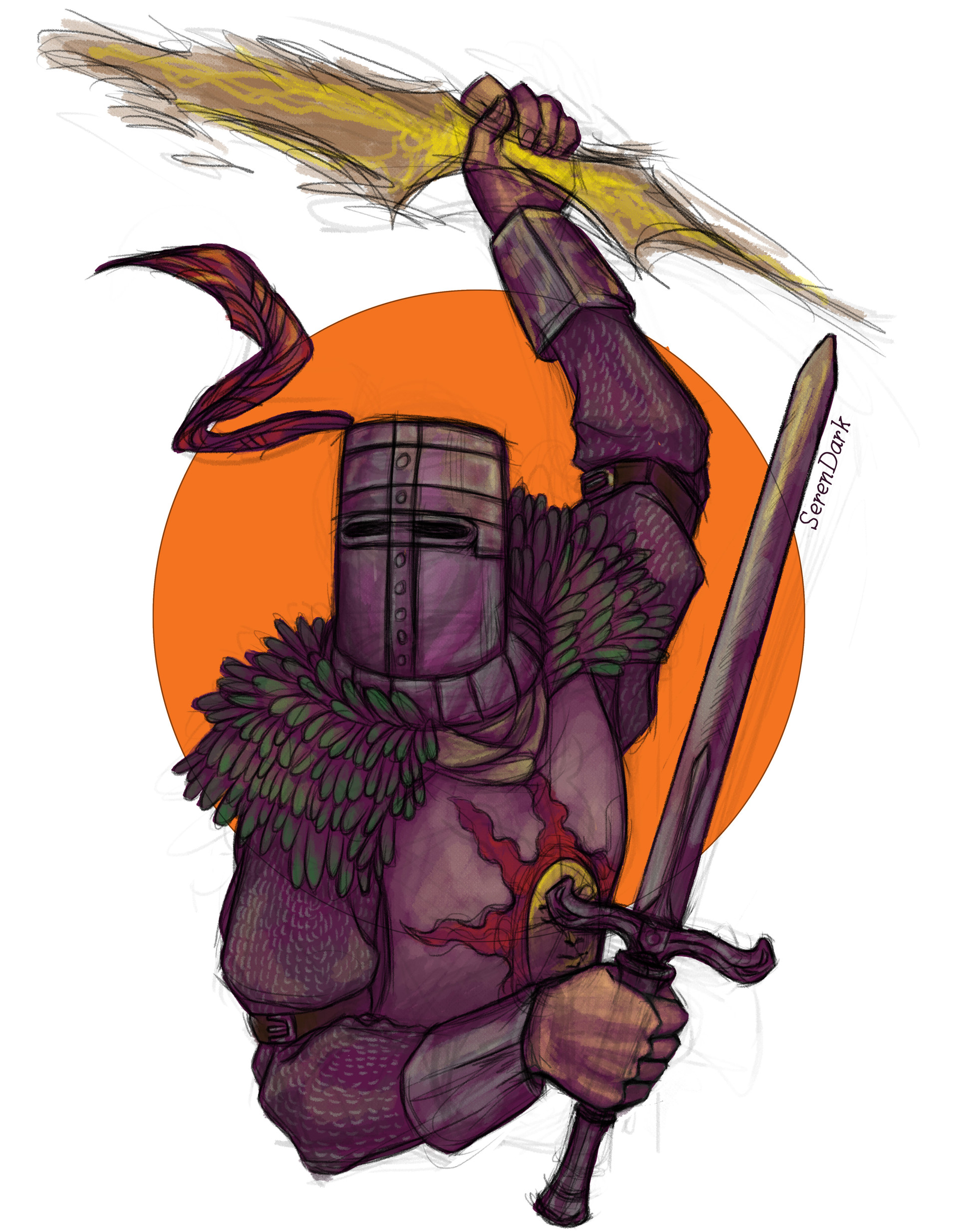 Dark Souls Fan Art Solaire Artstation Sketch Solaire Of Astora Seren Dark artstation