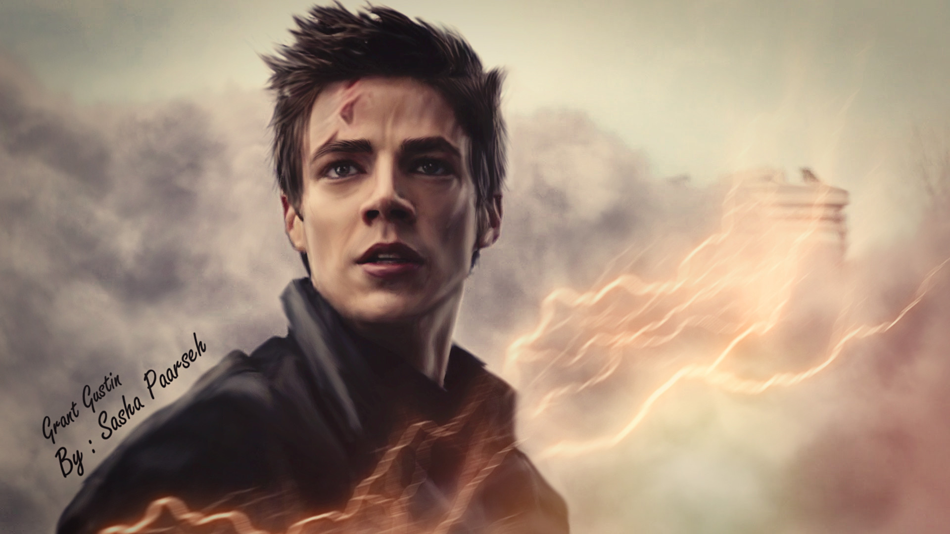 Artstation The Flash Grant Gustin Sasha Paarseh