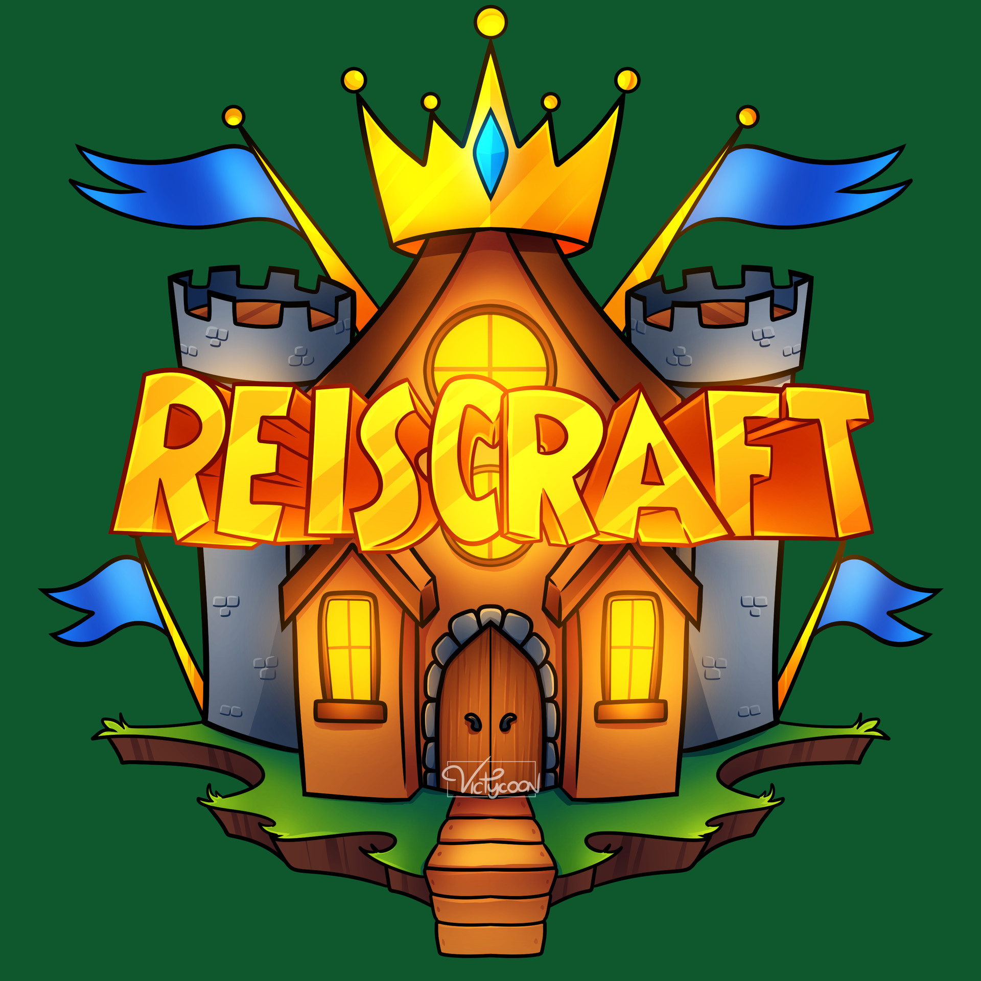 Artstation Logo Reiscraft Minecraft Server Victycoon Art