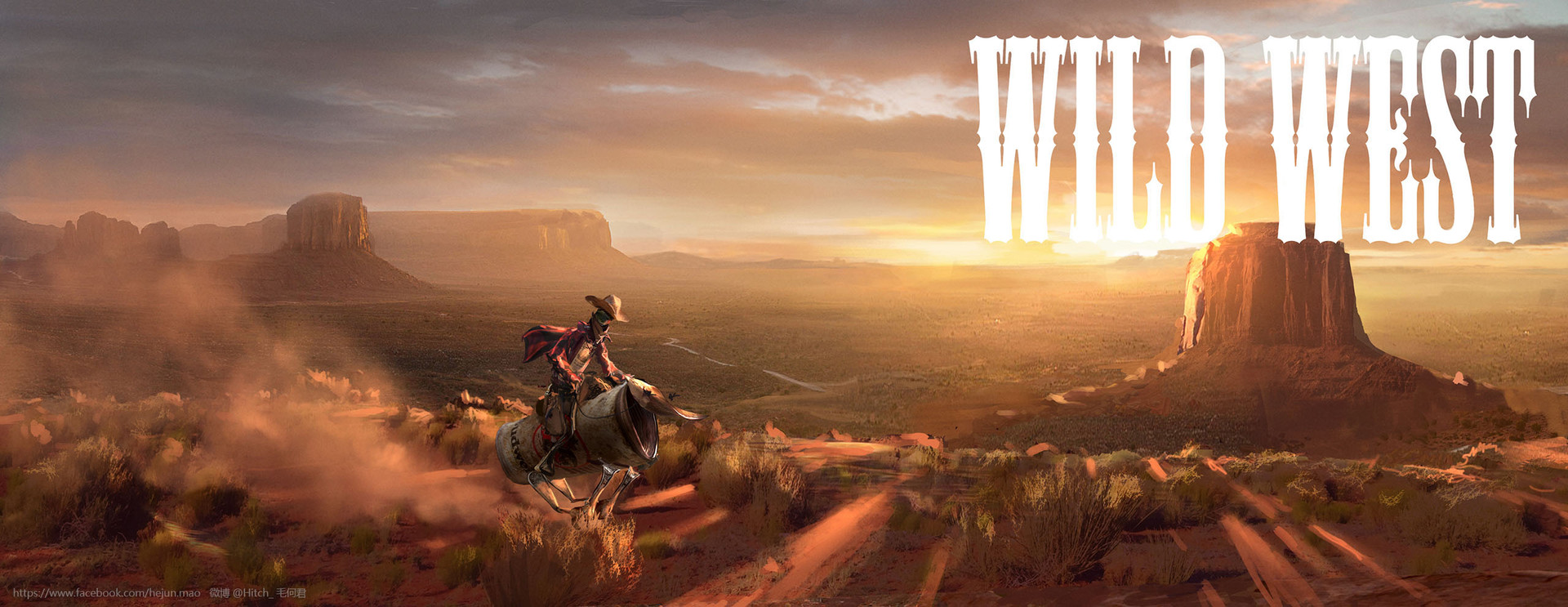 Hejun Mao Wild West Chanllenge Keyframe Concept Painting