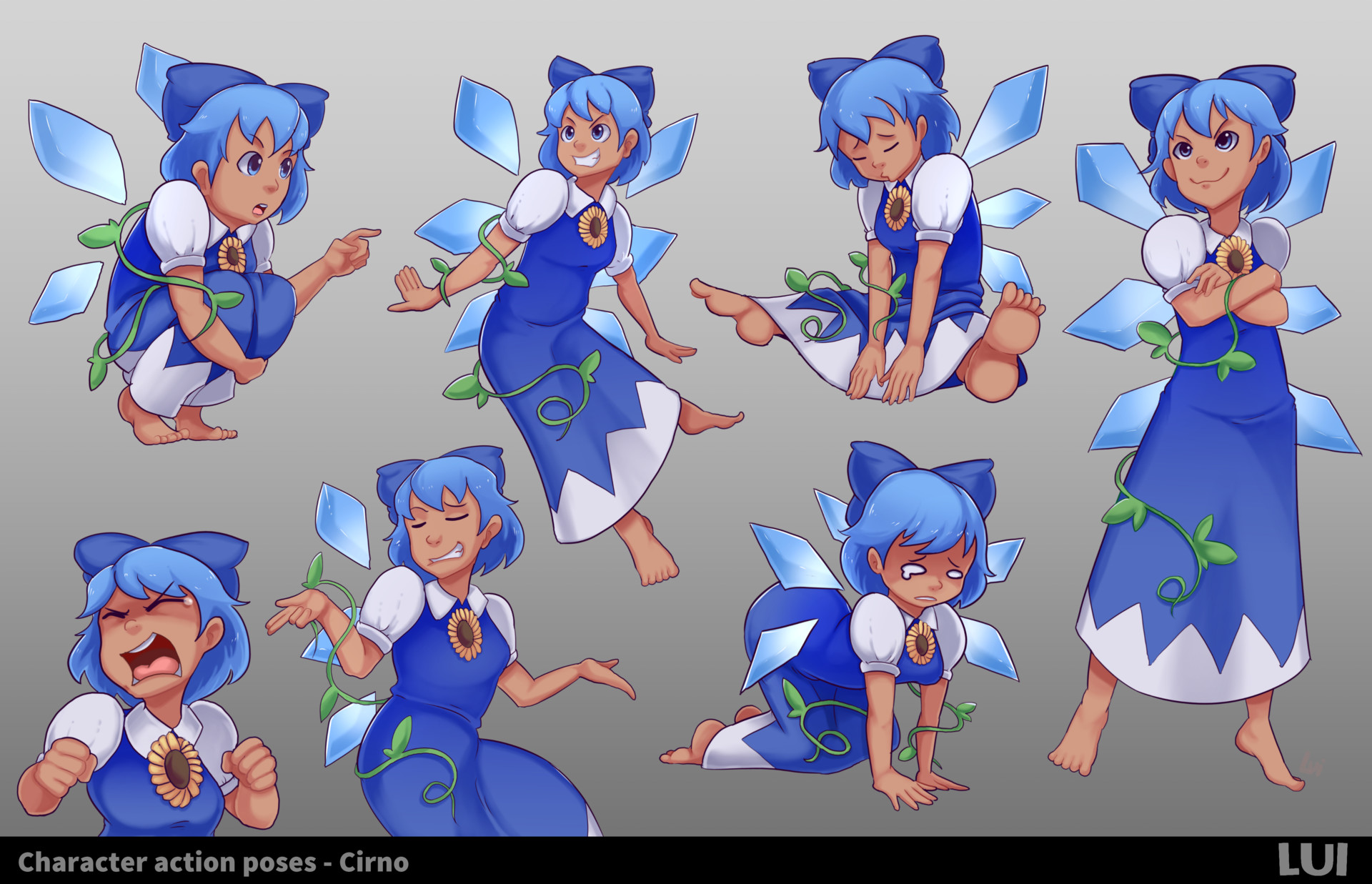 Luis Miguel Jocson Action Poses Reference Cirno