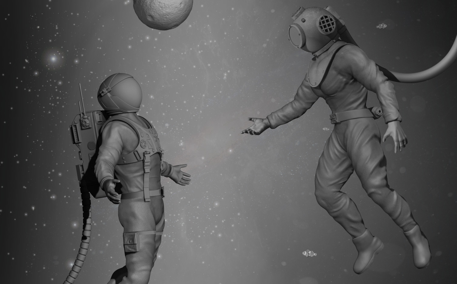 Buzo y best sale astronauta