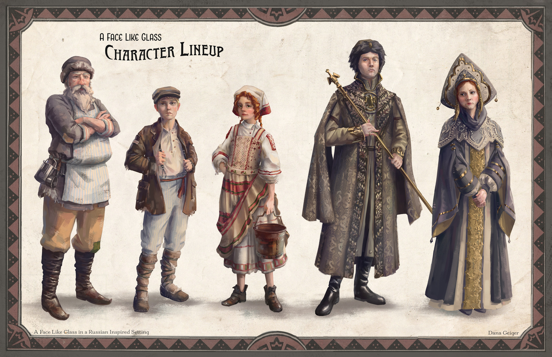 Dana Geiger Character Lineup Inspired By A Face Like Glass