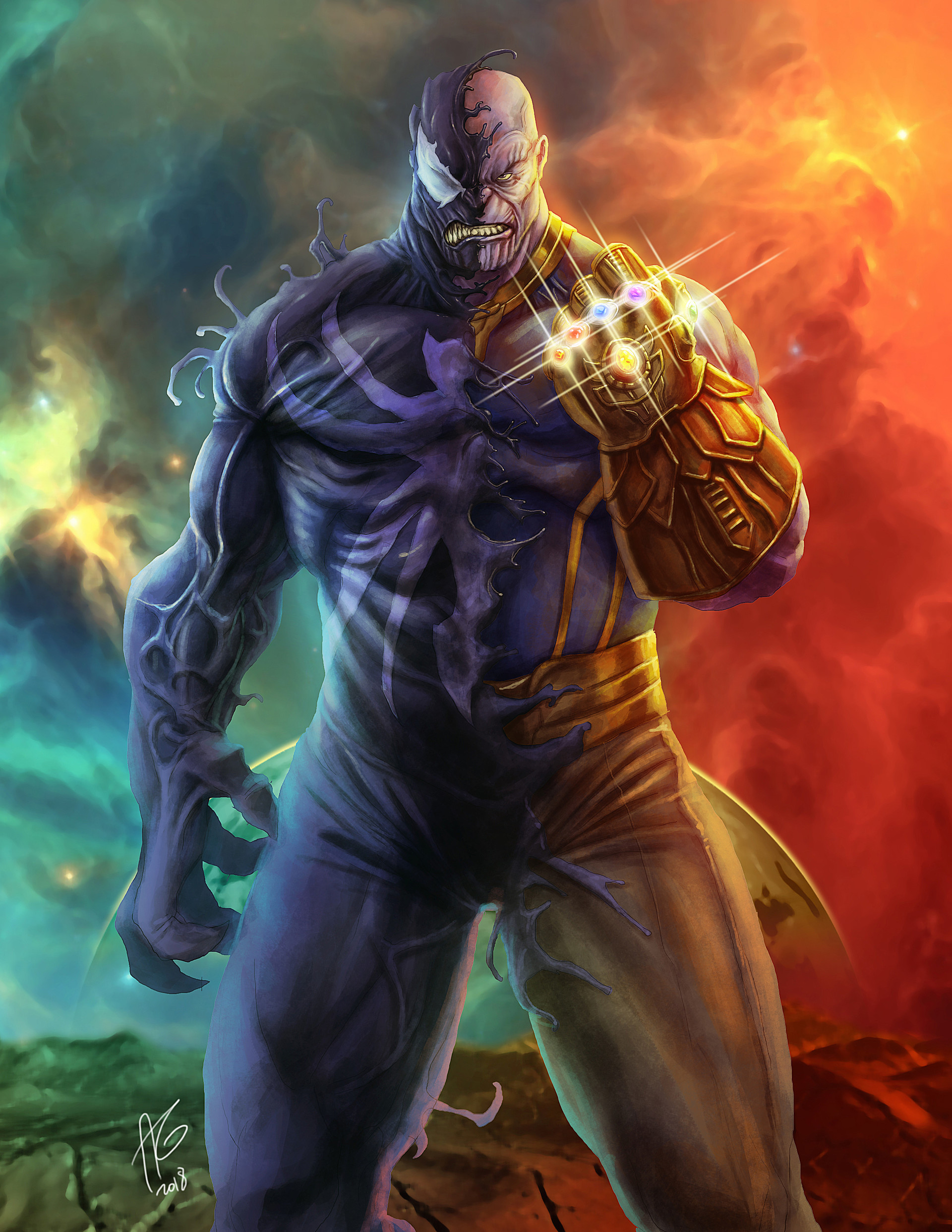 ArtStation - Venomized Thanos