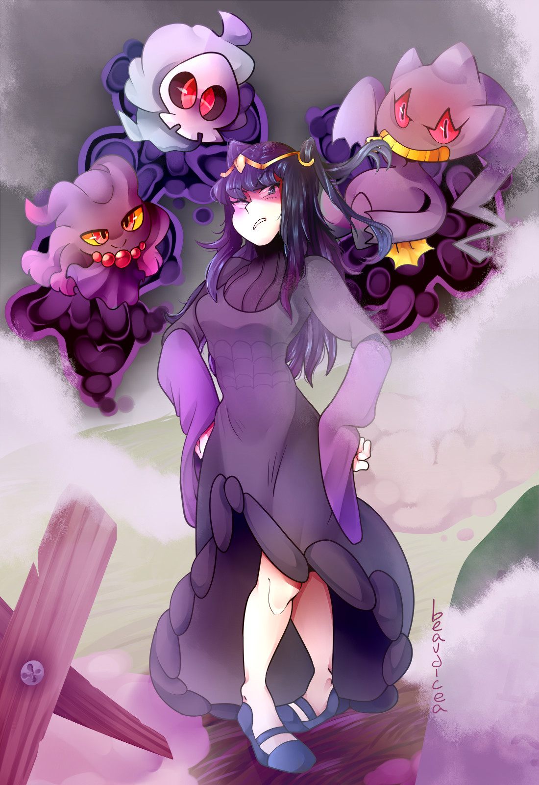 Beau Jones Tharja Ghost Pokemon Crossover