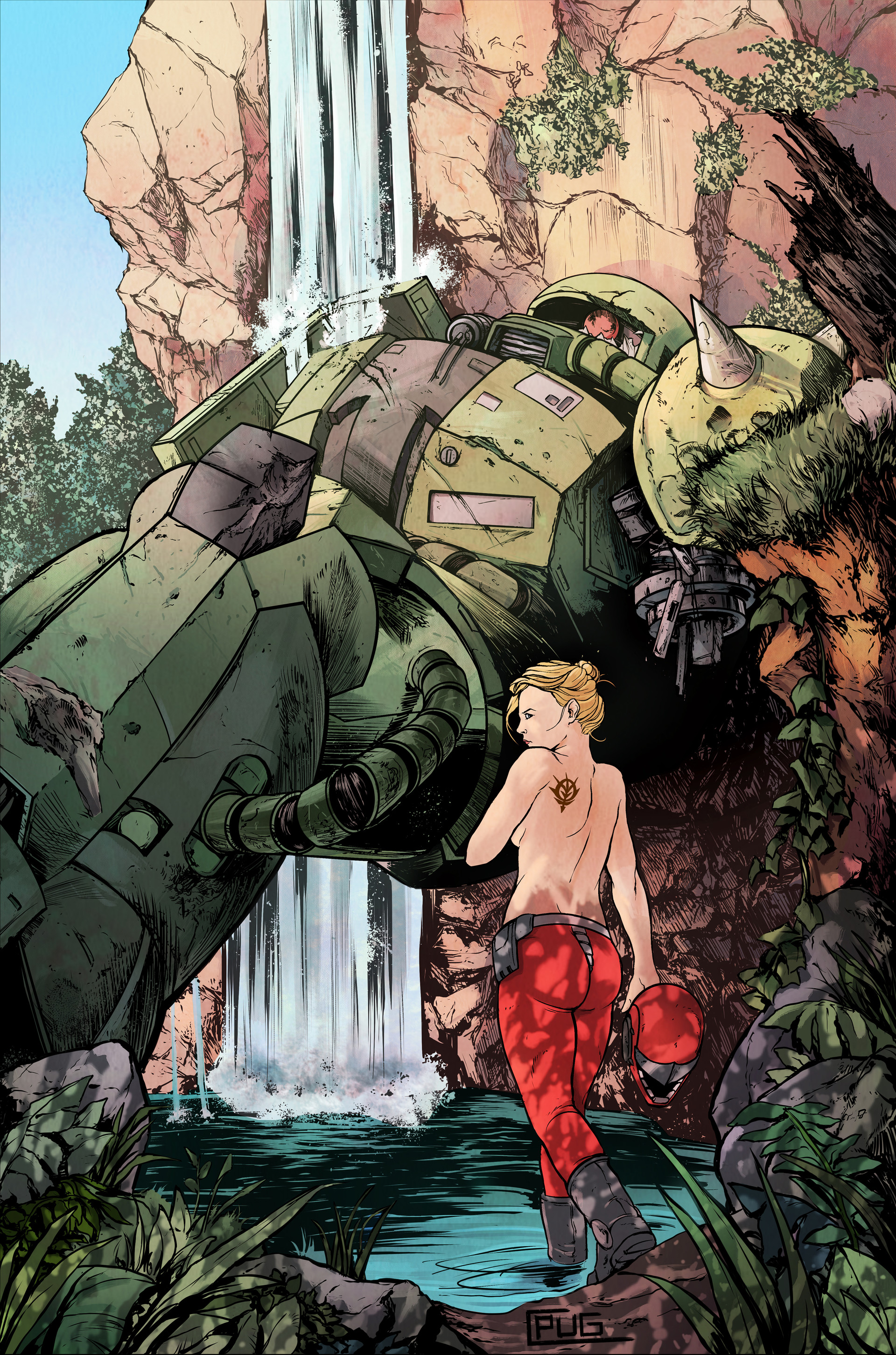 Artstation Gundam Zaku Crash Chris Puglise