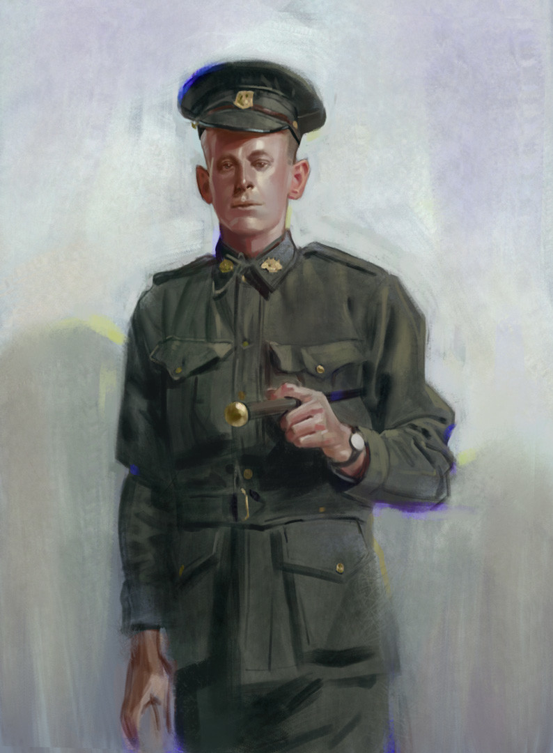 Color Study of an australian soldier