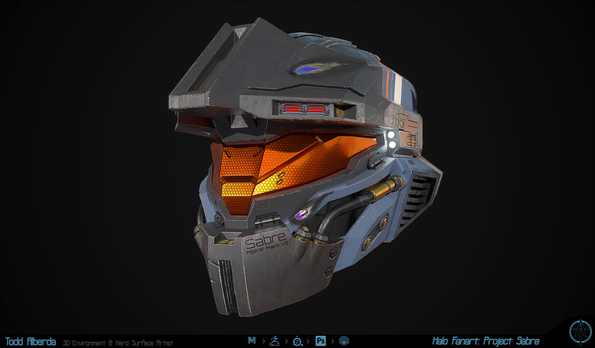 Artstation Halo Fanart Project Sabre Helmet Todd Alberda