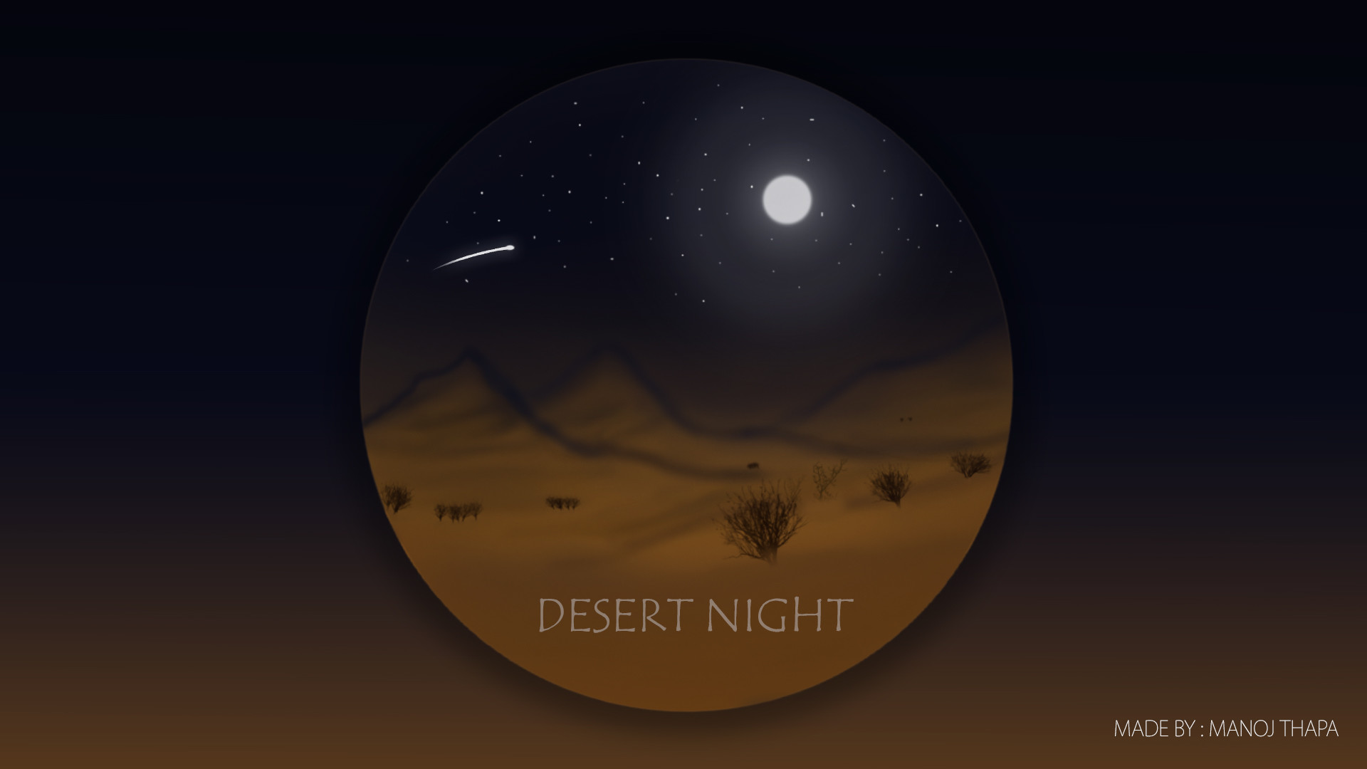 Artstation Desert Night Manoj Thapa