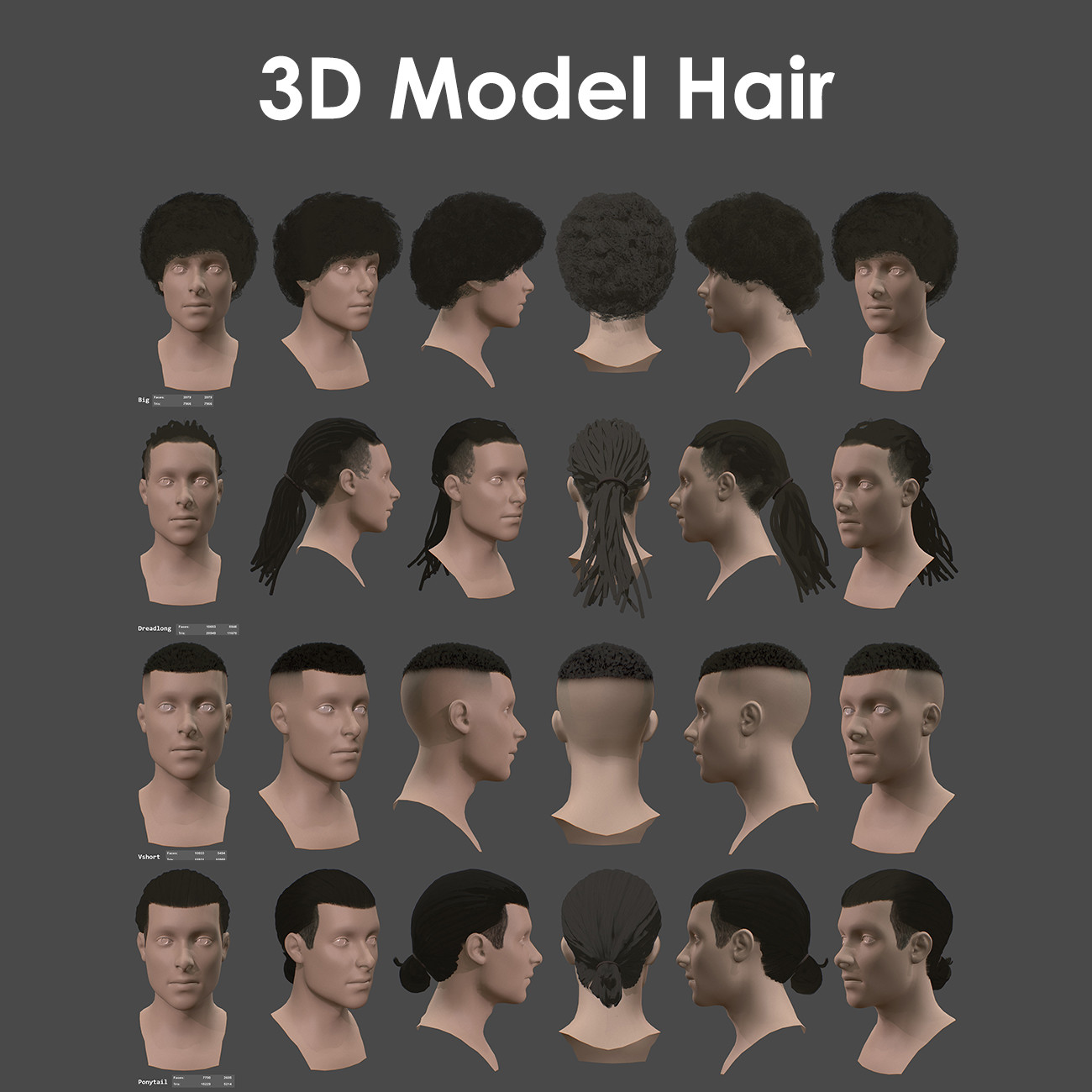 Pin on Selling 3d hairstyles for animation