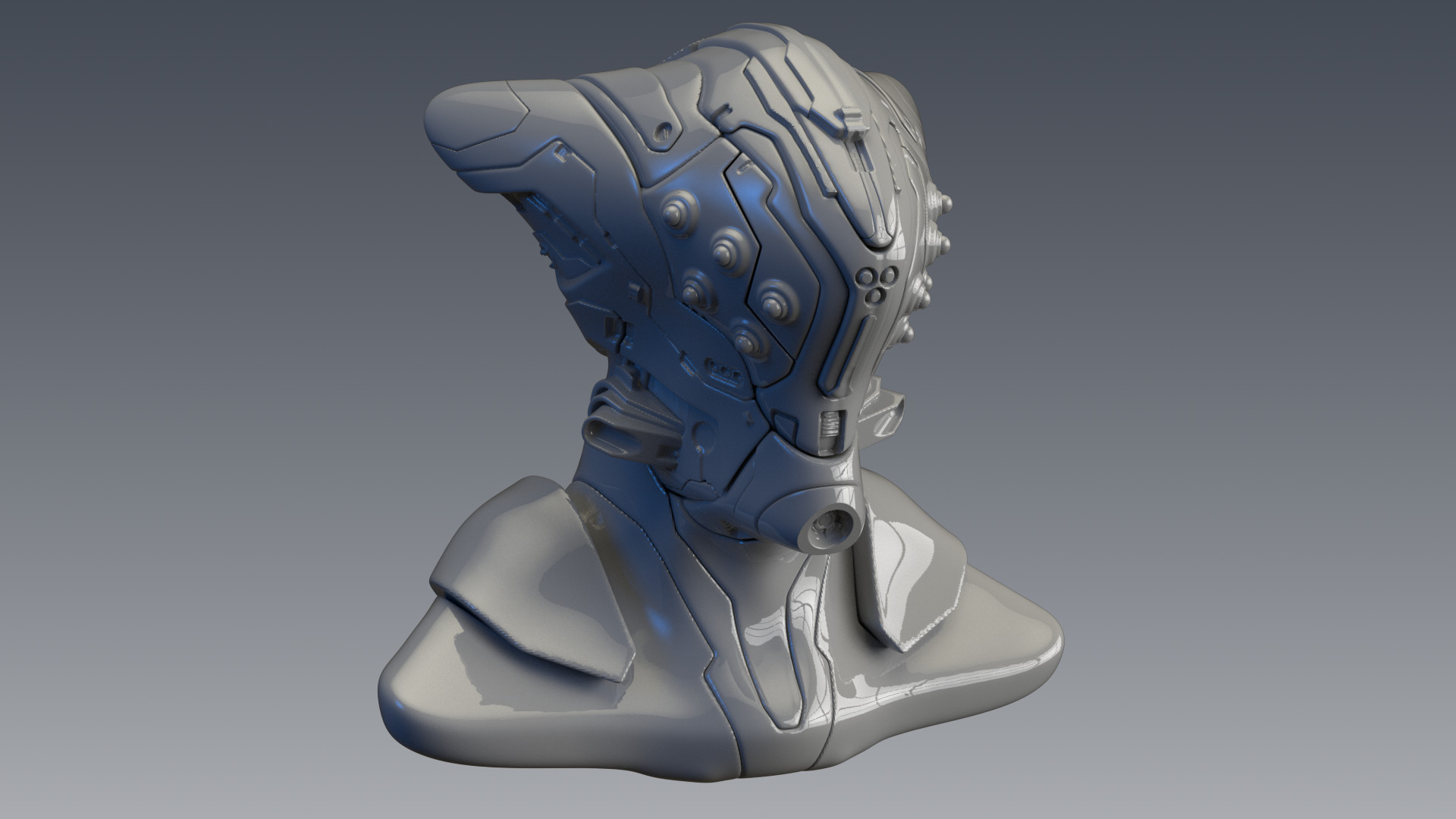  BADBRUSH Mechanical Head Sculpture Practice