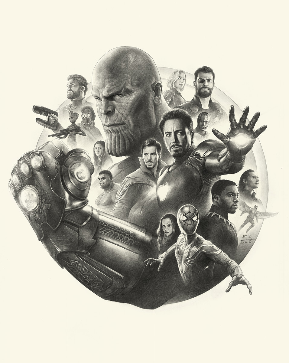 yin yuming  Avengers Infinity War Pencil Art