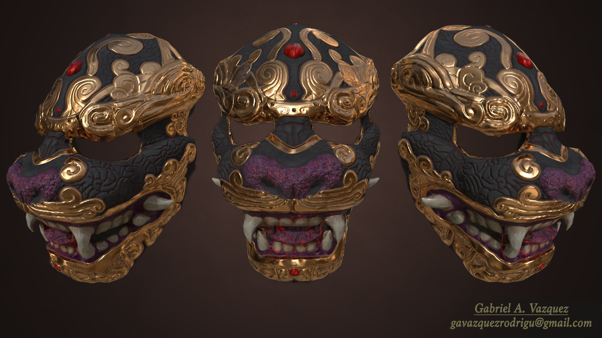 Virus samle bevægelse ArtStation - Fire Dragon Mask