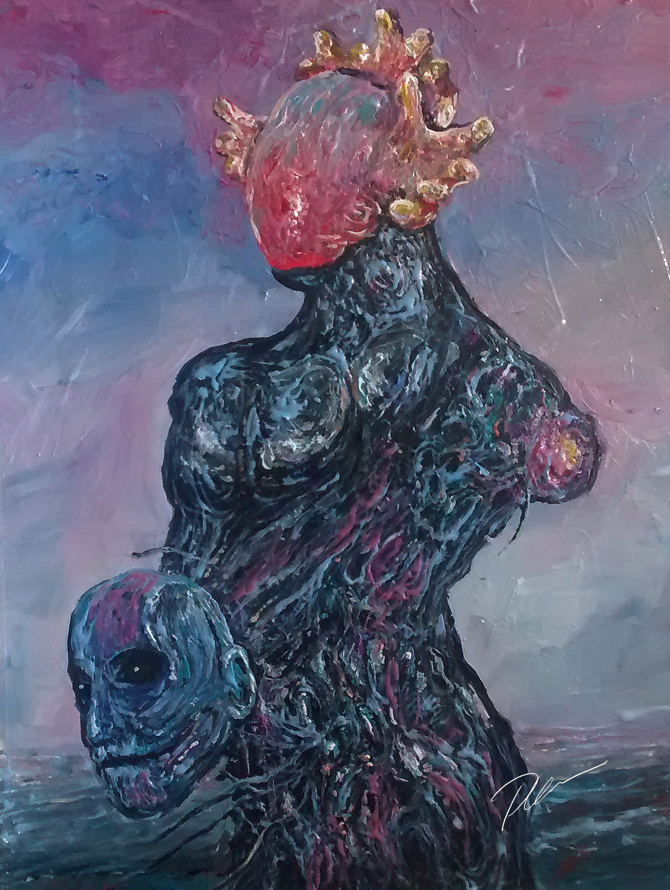 ORIGINAL ART : THE BIRTHING CHAMBERS
Acrylic on Acetate 12 x 18 inches 

