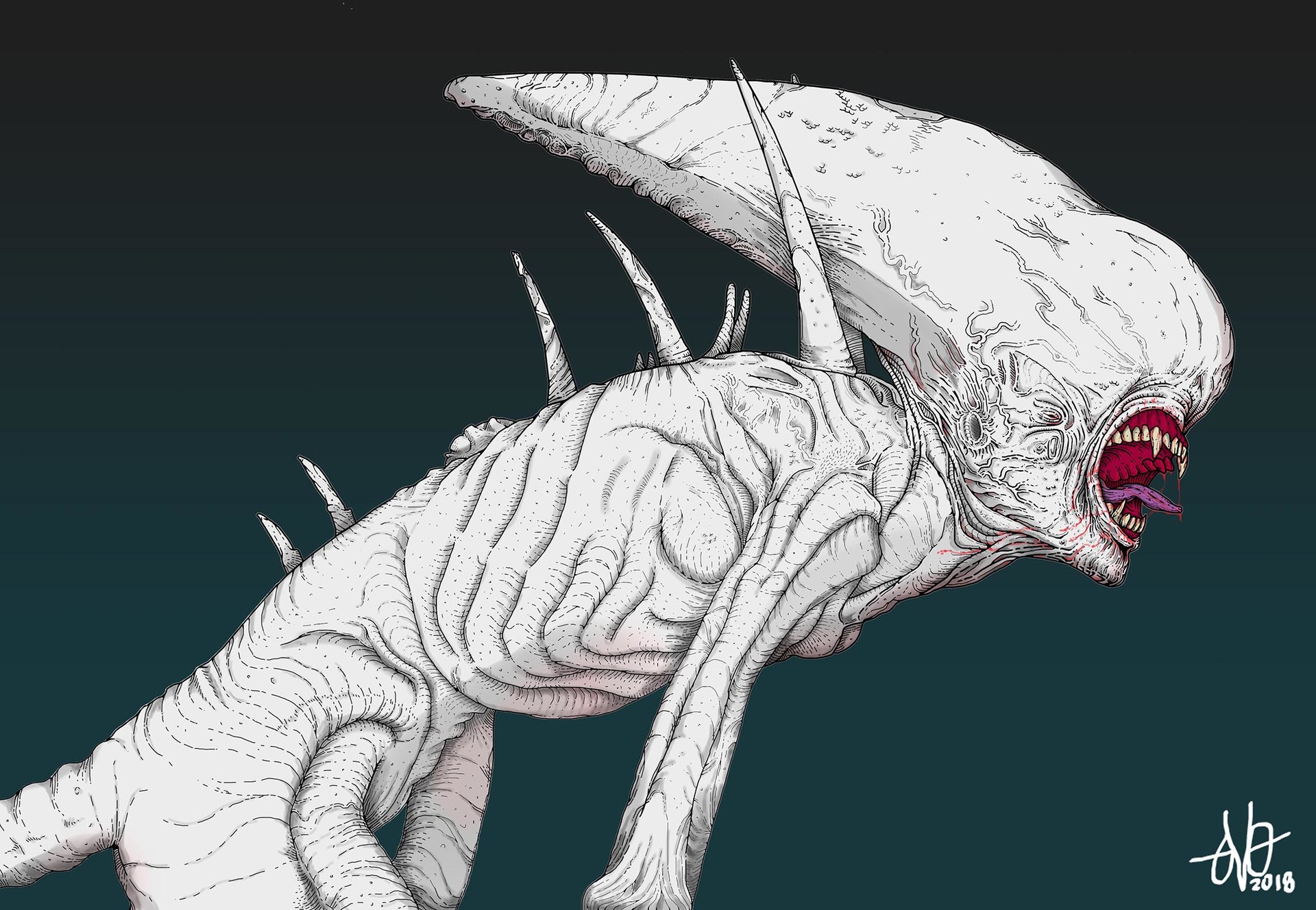 Artstation Alien Covenant Xenomorph Guillermo Verdun Ortiz