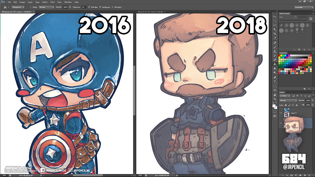 Artstation 684 Captain America Jr Pencil