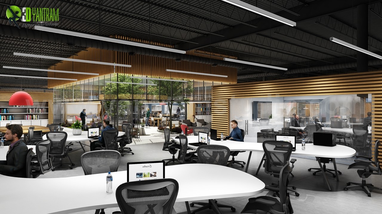 Artstation How To Design Large Office Space Walkthrough Animation By Yantram Architectural Design Studio Yantram Architectural Design Studio
