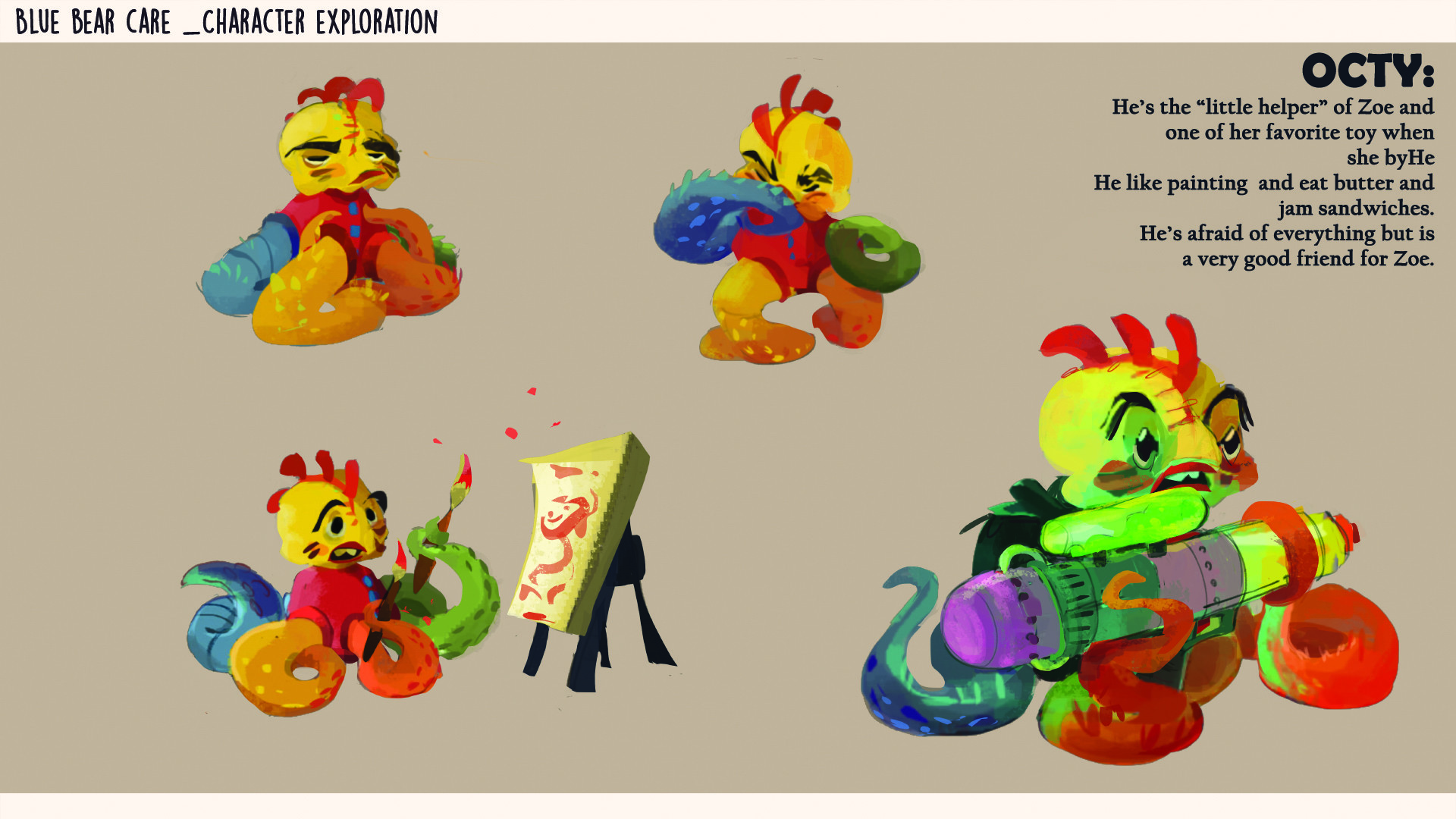 Eleonora Ferretti Blue Care Bear Characters Study