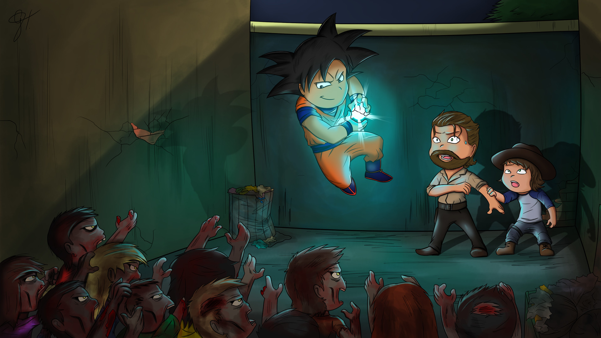 Artstation Goku In The Zombie Apocalypse Giovanni Thales