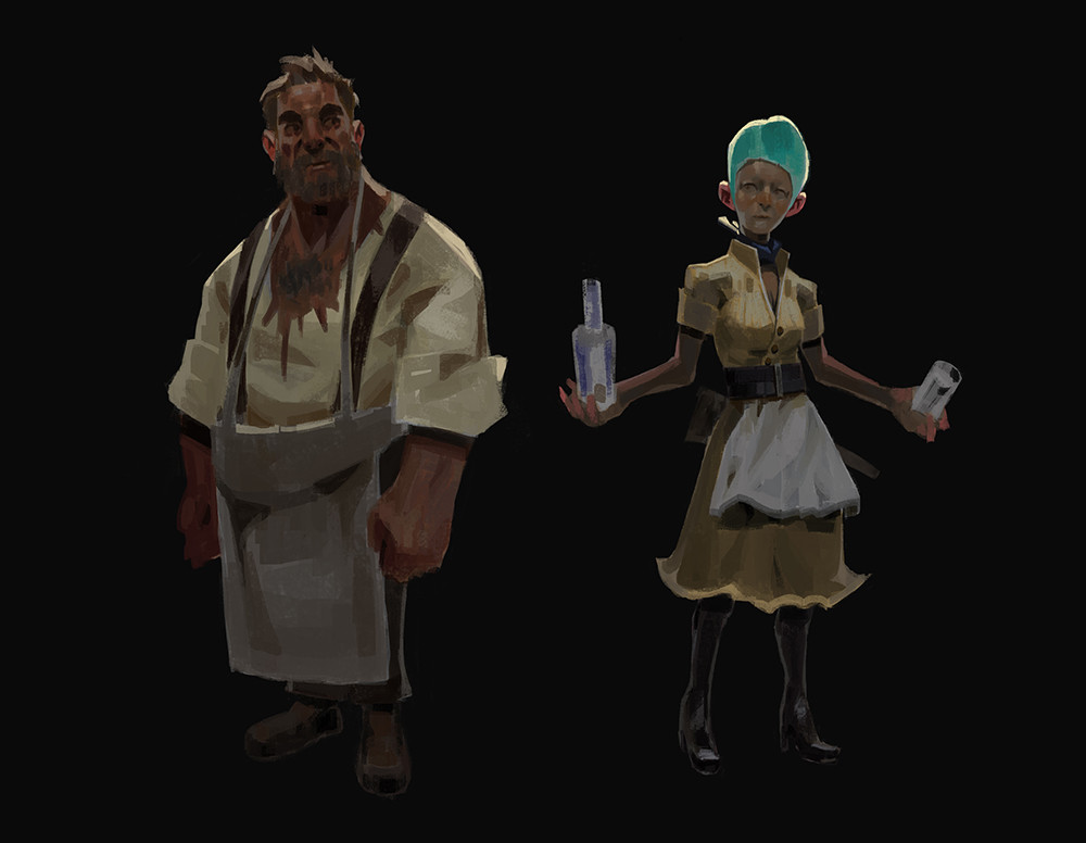 Townsfolk (Bar Owner/ waitress)