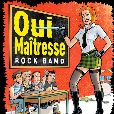 Serge fiedos oui maitresse rock concert poster by serge fiedos