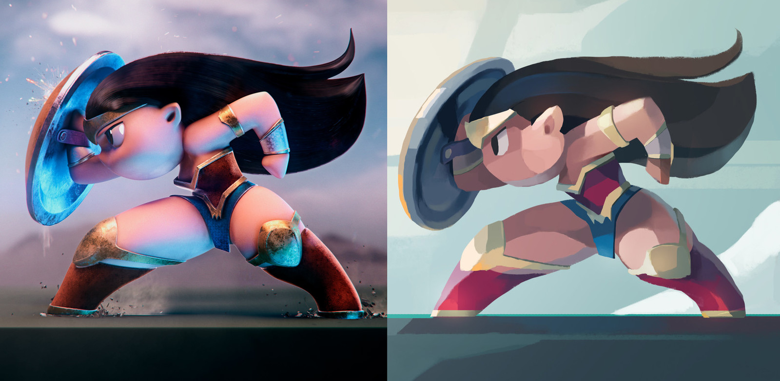 My artwork side by side with the original one from Chanin Suasungnern
