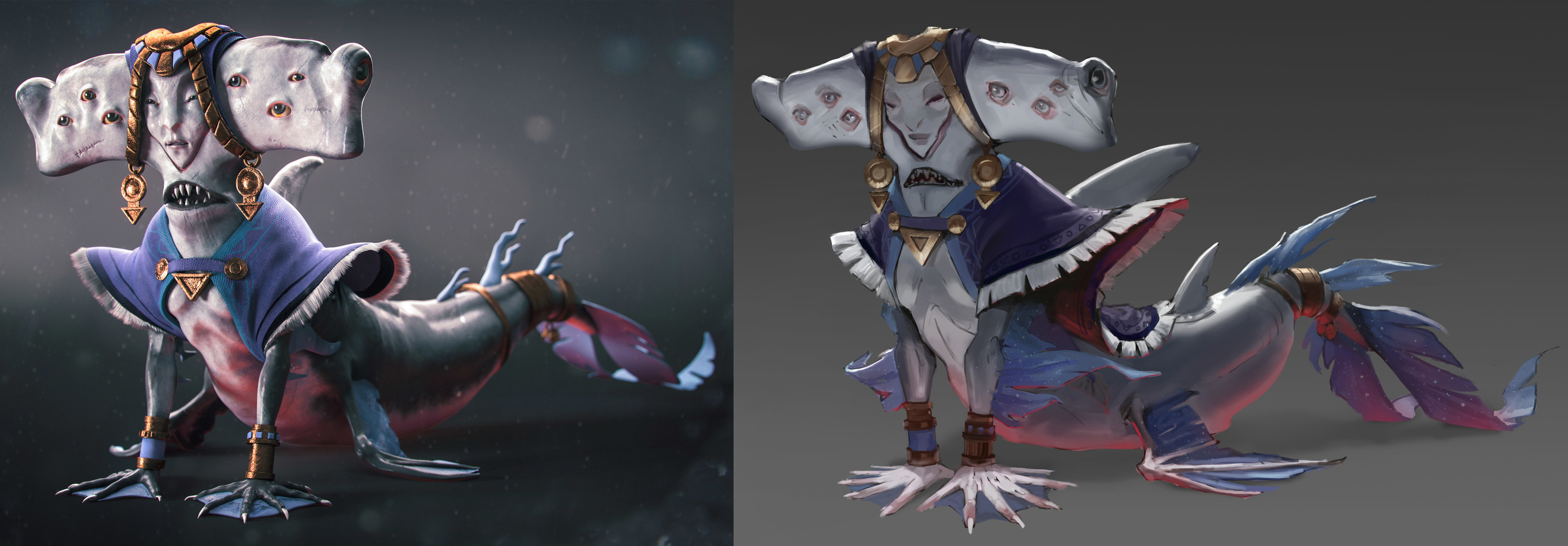 My artwork side by side with the original one from Irina Nordsol.