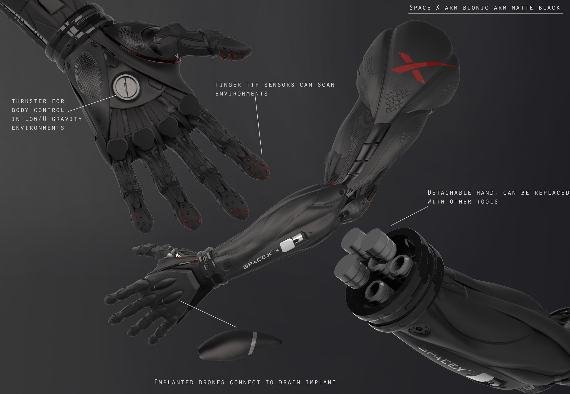 Artstation Space X Prosthetic Arm Rafe Johnson