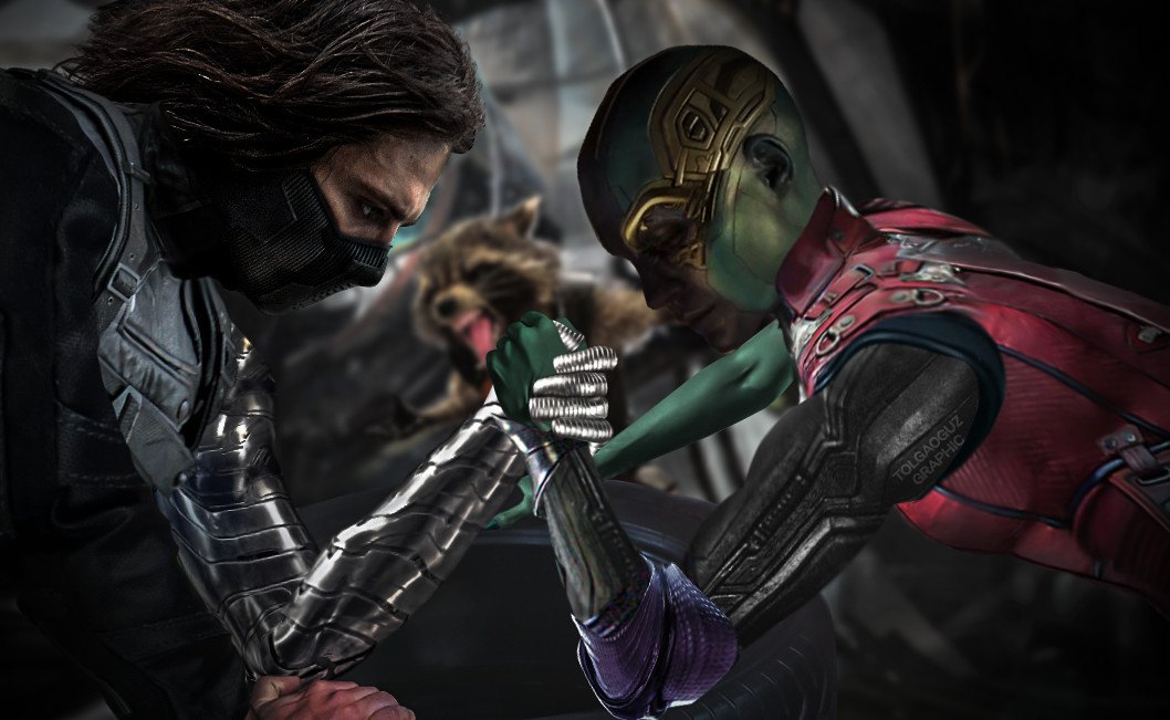 Artstation Cable Versus Winter Soldier Bucky Tolga Oguz