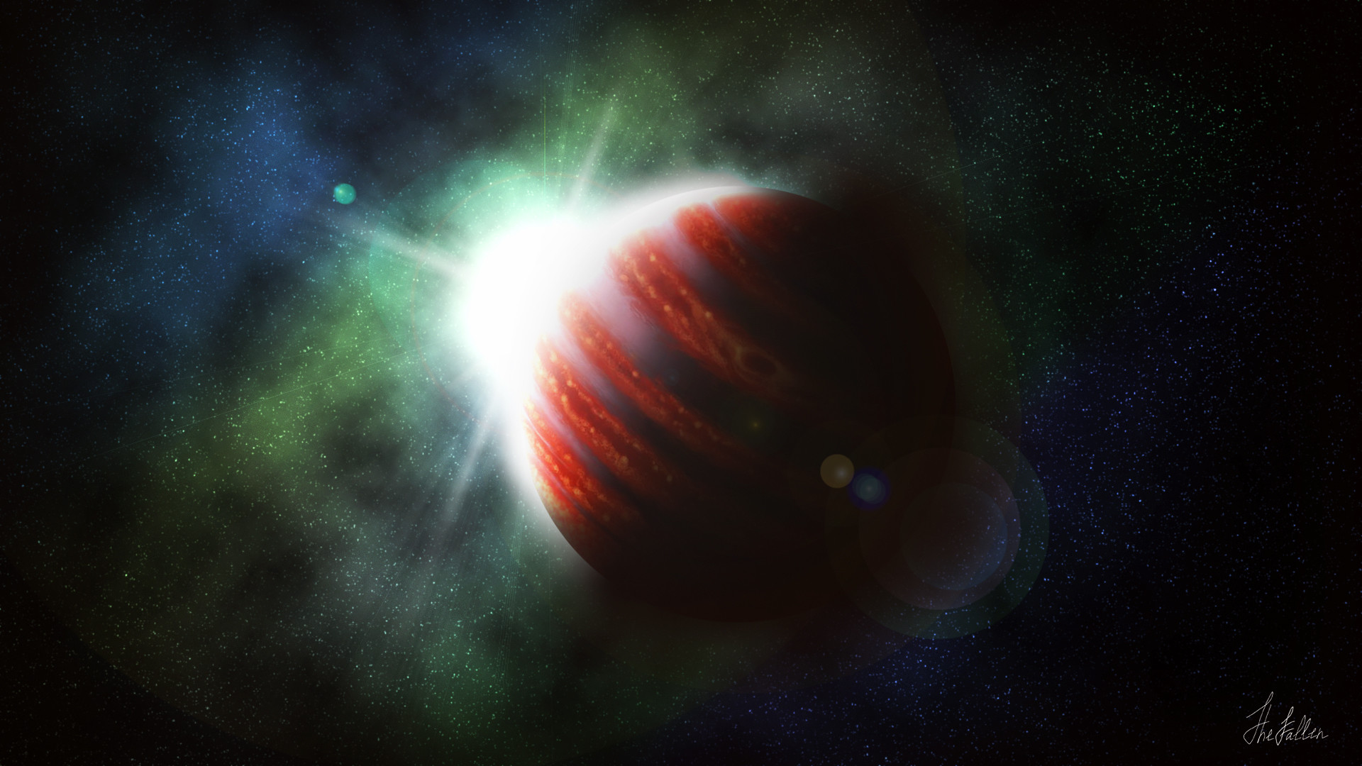 The Fallen Hot Jupiter Space Art