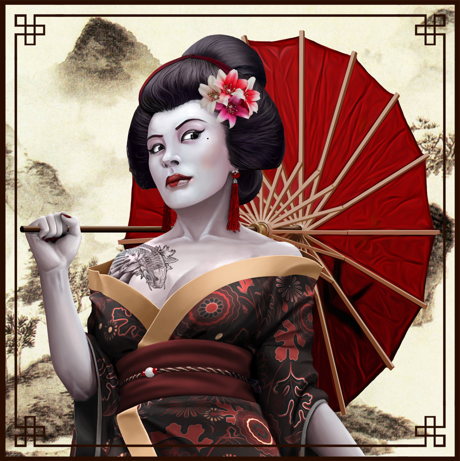 Tattooed Geisha.