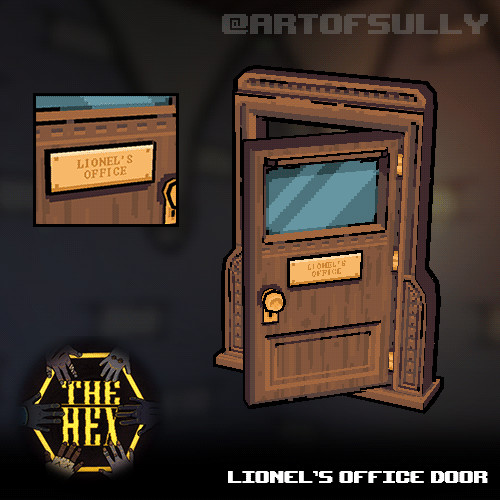 Lionel's Office Door (assets for 'The Hex')