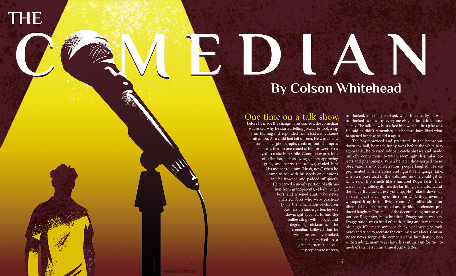 The Comedian Magazine Spread