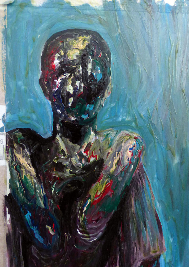 PAUL GERRARD ACRYLIC PAINTING BODY PARTS A4