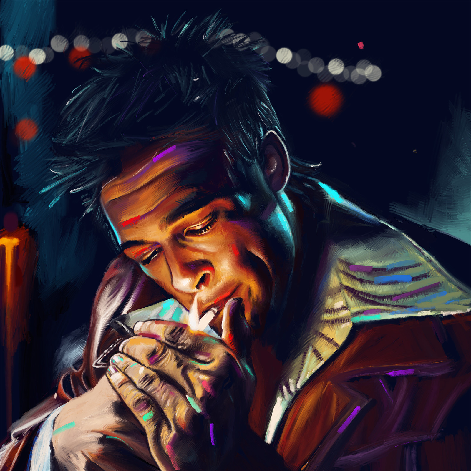 Artstation Tyler Durden Brad Pitt Fight Club Caroline Vermeir