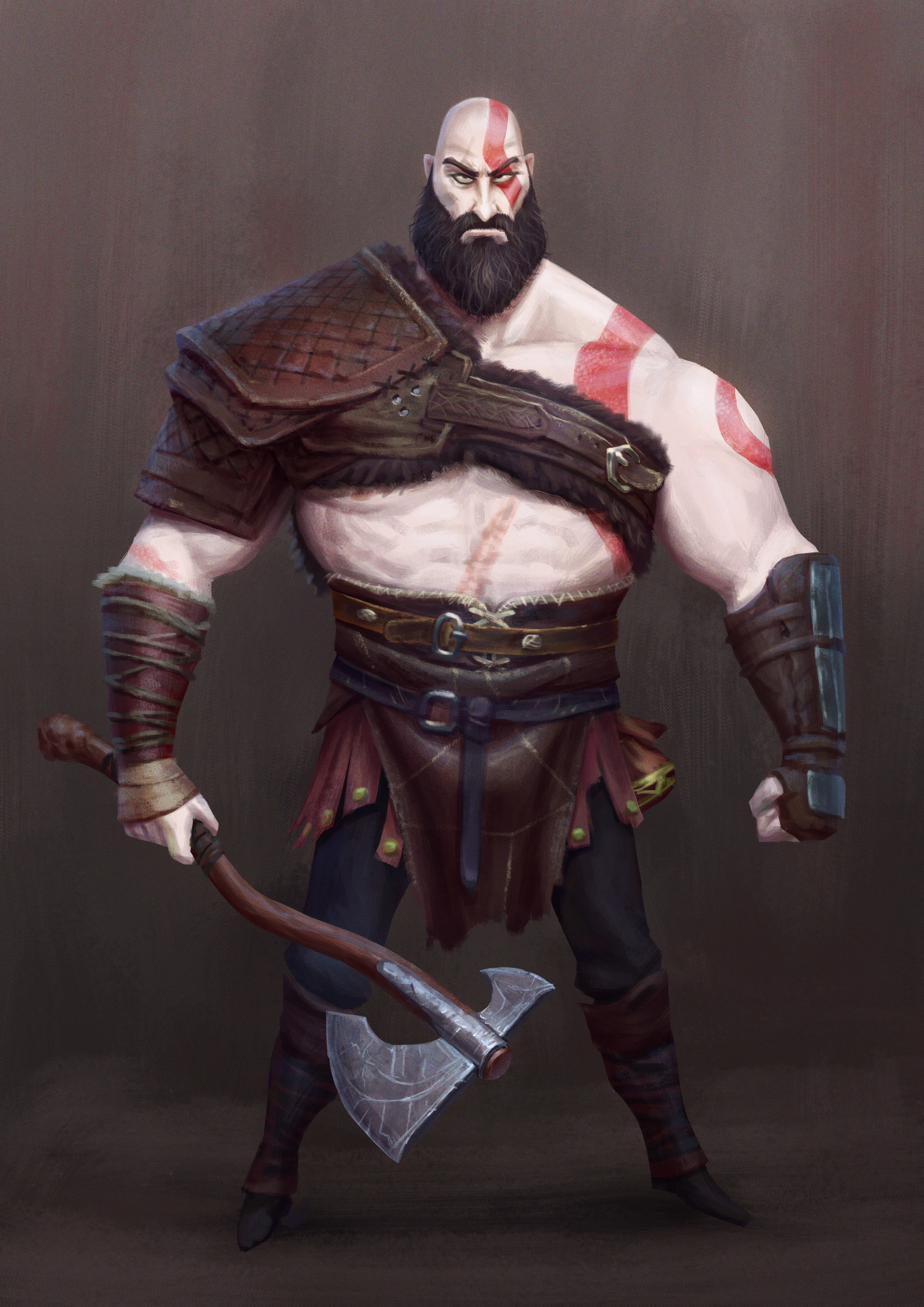 Artstation Kratos God Of War Fan Art Chanon Art