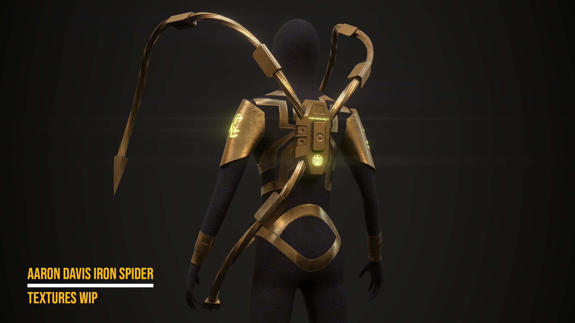 Black iron spiderman shop